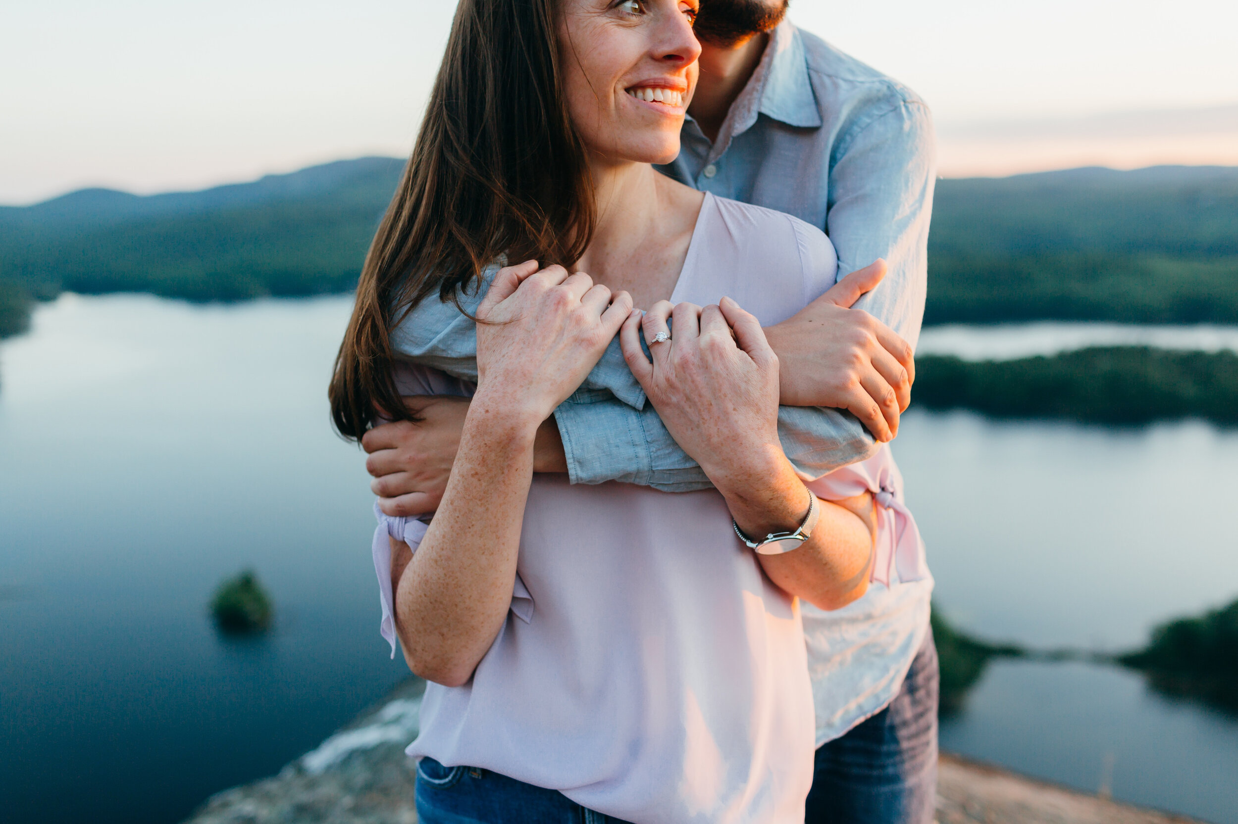Engagement Session at Maiden's Cliff in Camden Maine