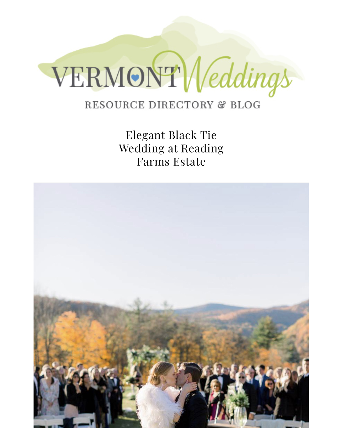 Featured on Vermont Weddings Blog